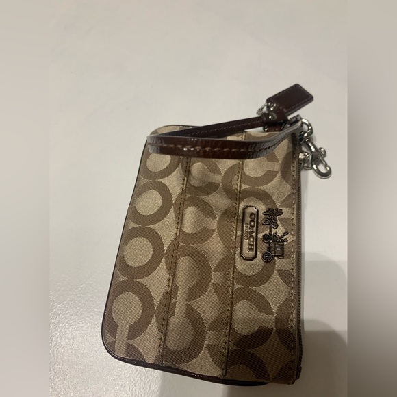 Coach Beige Monogram Wristlet - Picture 11 of 12